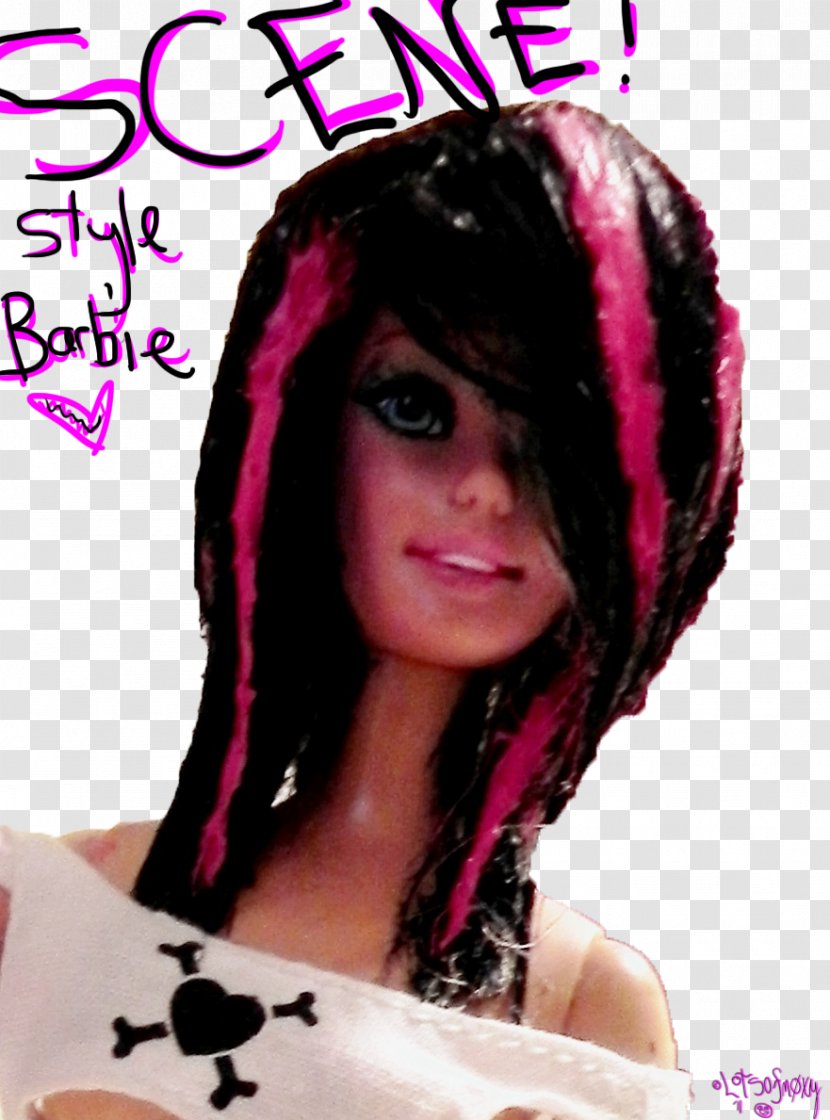 Long Hair Bangs Wig Barbie Coloring - Comb Transparent PNG
