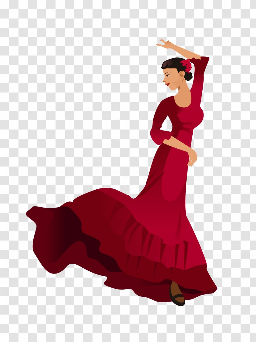 Spain Flamenco Illustration - Costume Design - Dancers Transparent PNG