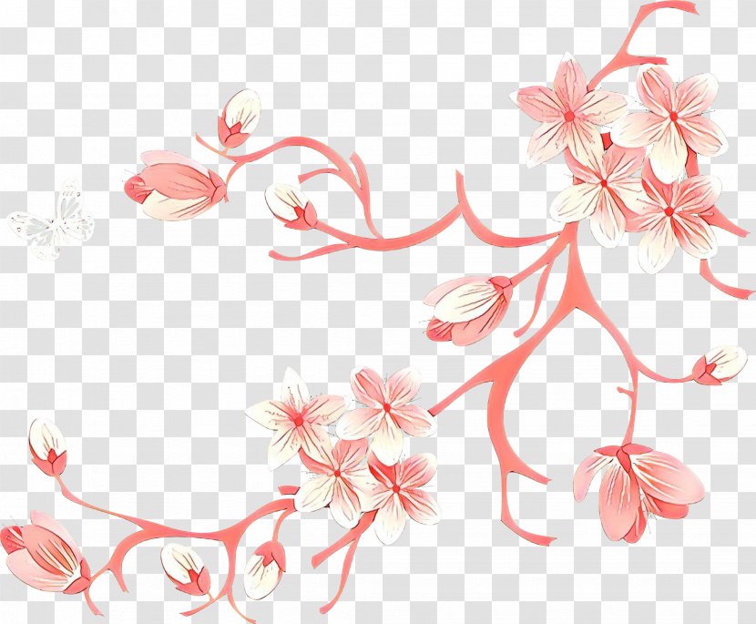 Cherry Blossom - Pink - Pedicel Transparent PNG