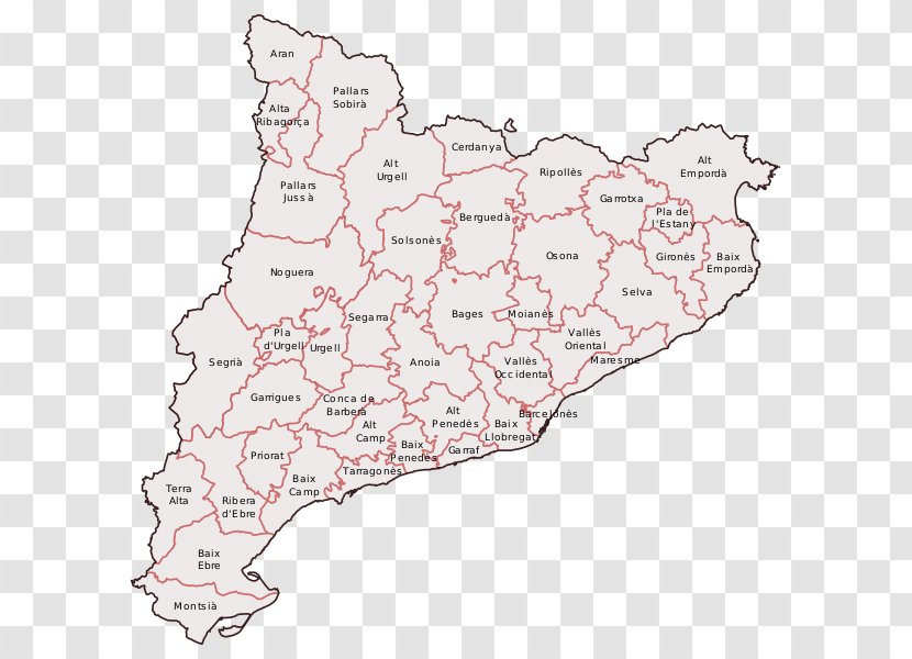 Berguedà Comarcas De Cataluña Enciclopedia Libre Universal En Español Wikipedia - Catalan - Map Transparent PNG