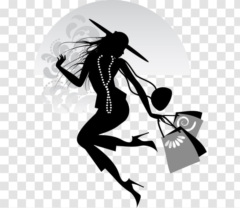 Silhouette Woman Online Shopping Fashion - Flower Transparent PNG