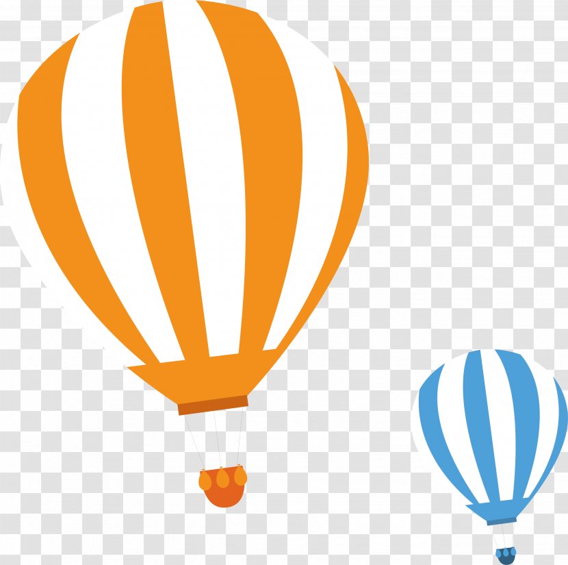 Hot Air Balloon Euclidean Vector Vecteur - Gratis - Striped Transparent PNG