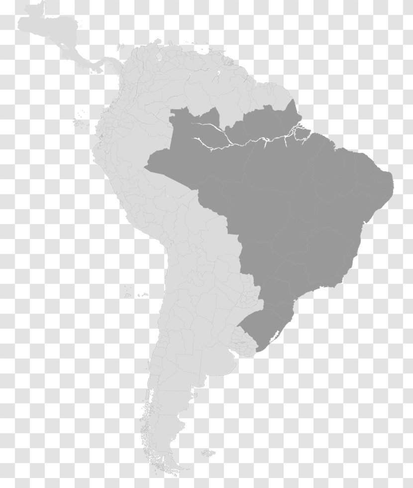 Argentina Brazil Blank Map Geography - Location Transparent PNG