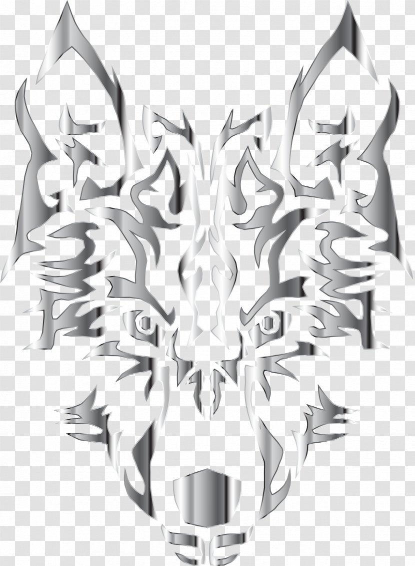Desktop Wallpaper Arctic Wolf Clip Art - Monochrome Photography Transparent PNG