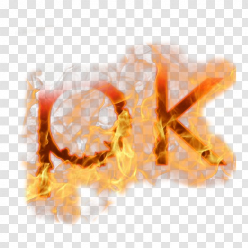 Fire PK Text - Orange - Watermark Transparent PNG