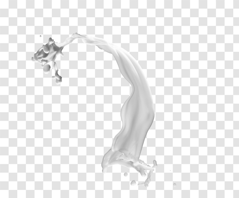 Cows Milk Splash - Black And White Transparent PNG