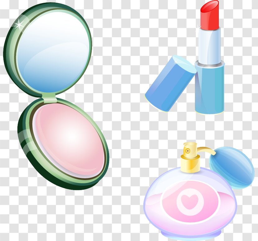 Lipstick Perfume Illustration - Face Powder - Vector Transparent PNG