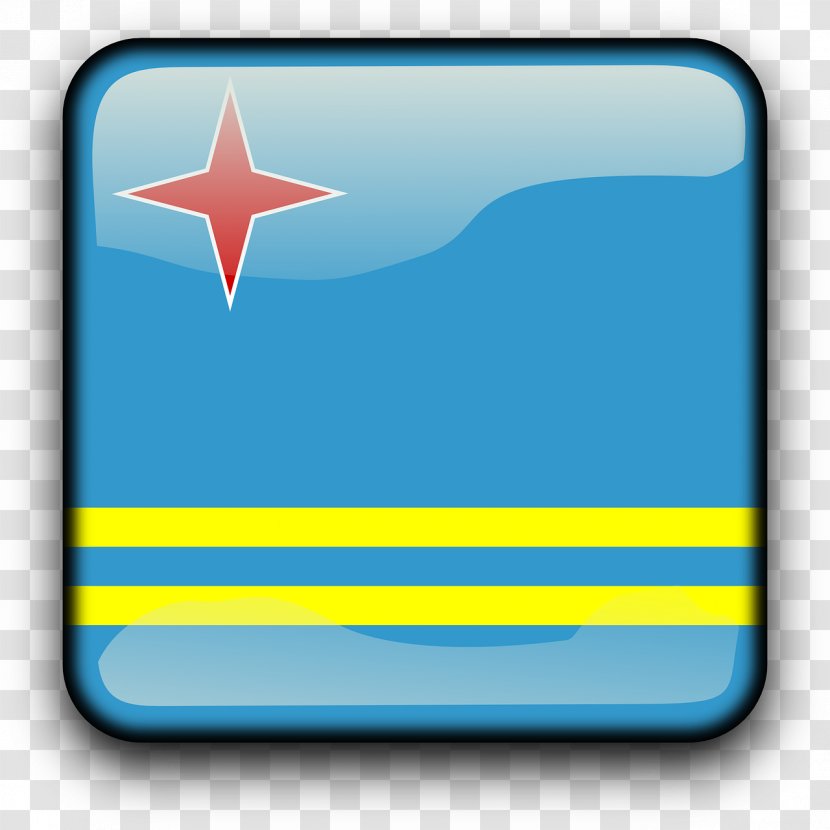 Flag Of Aruba Clip Art - Yellow Transparent PNG