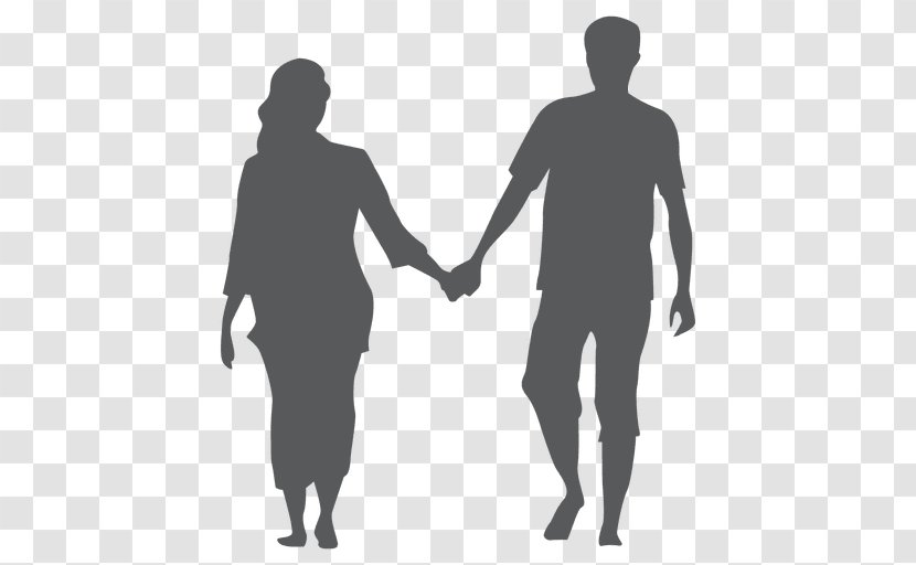 Woman Silhouette Holding Hands Homo Sapiens - Man - Love Between Men And Women Transparent PNG