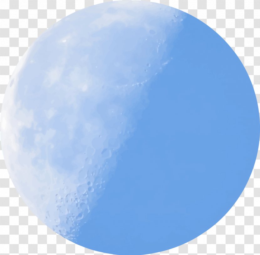 Blue Moon Lunar Phase Clip Art - Public Domain Transparent PNG