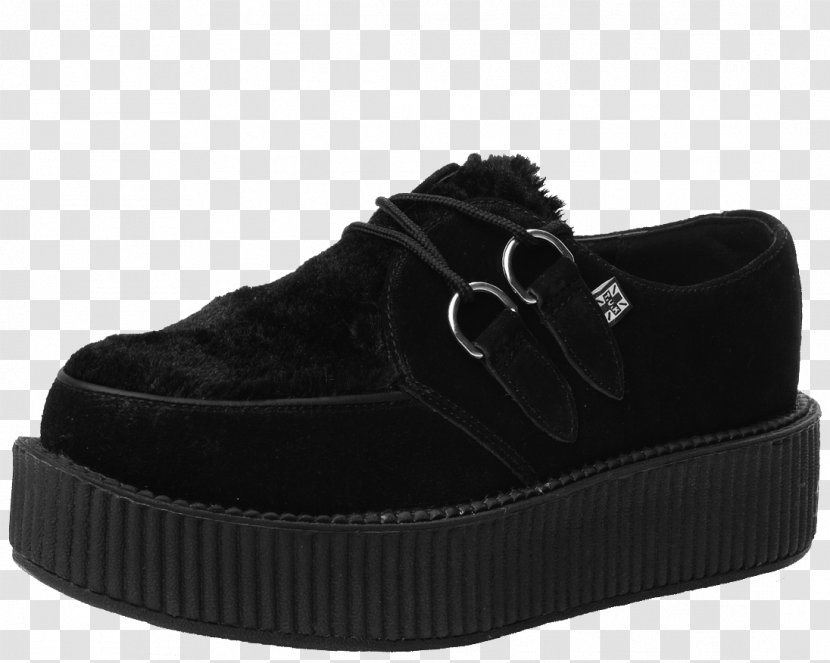 Suede Brothel Creeper T.U.K. Shoe Boot - Black Transparent PNG