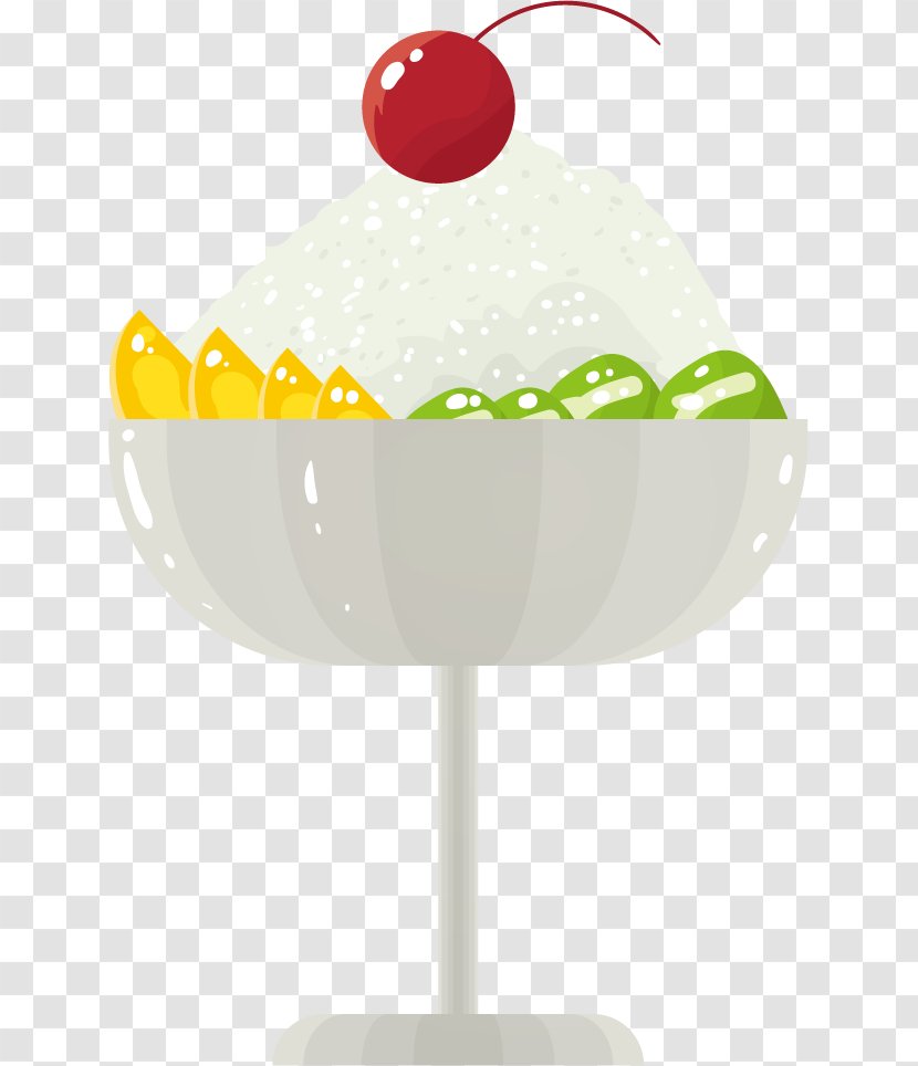 Ice Cream Smoothie Baobing - Glass - Vector Sand Transparent PNG