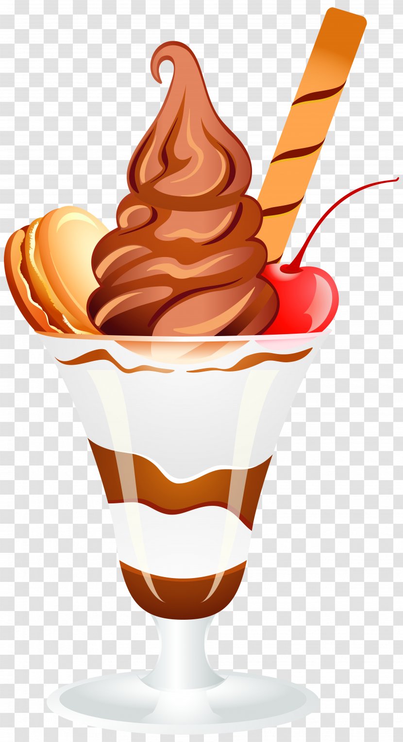 Ice Cream Cones Sundae Parfait Chocolate - Frozen Yogurt - ICECREAM Transparent PNG