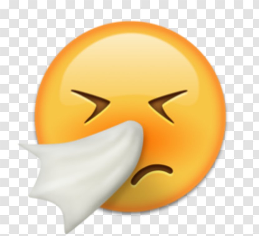 IPhone Emojipedia Sneeze Emoticon - Smile - Sick Transparent PNG