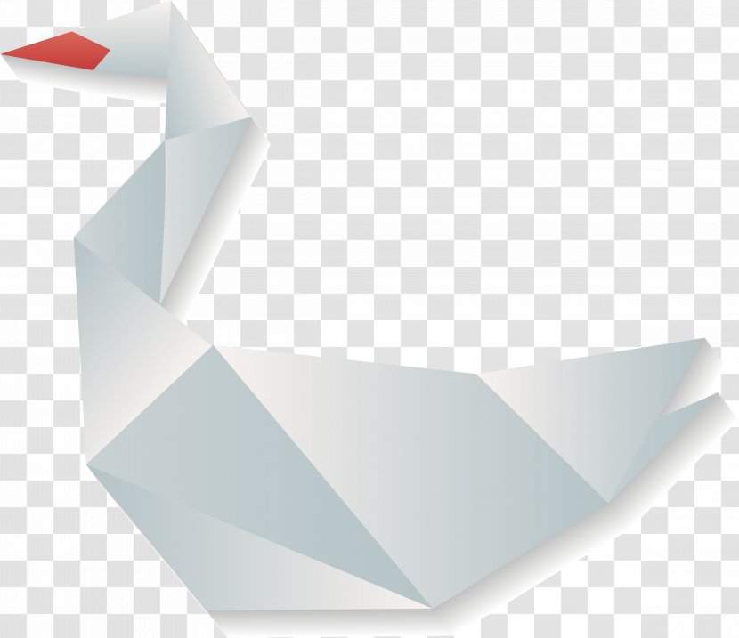 Paper Domestic Goose Origami Pattern - Folding White Transparent PNG