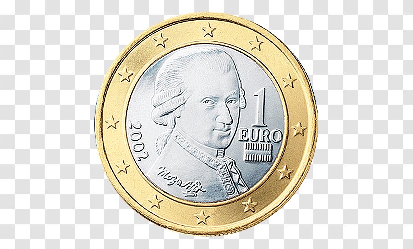 1 Euro Coin Austrian Coins Cent - 20 Transparent PNG