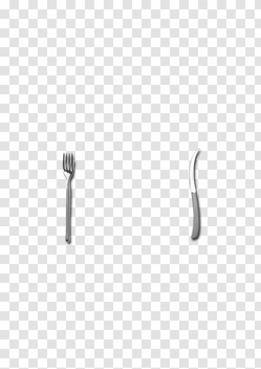 White Material Black - Stainless Steel Knife And Fork Combination Transparent PNG