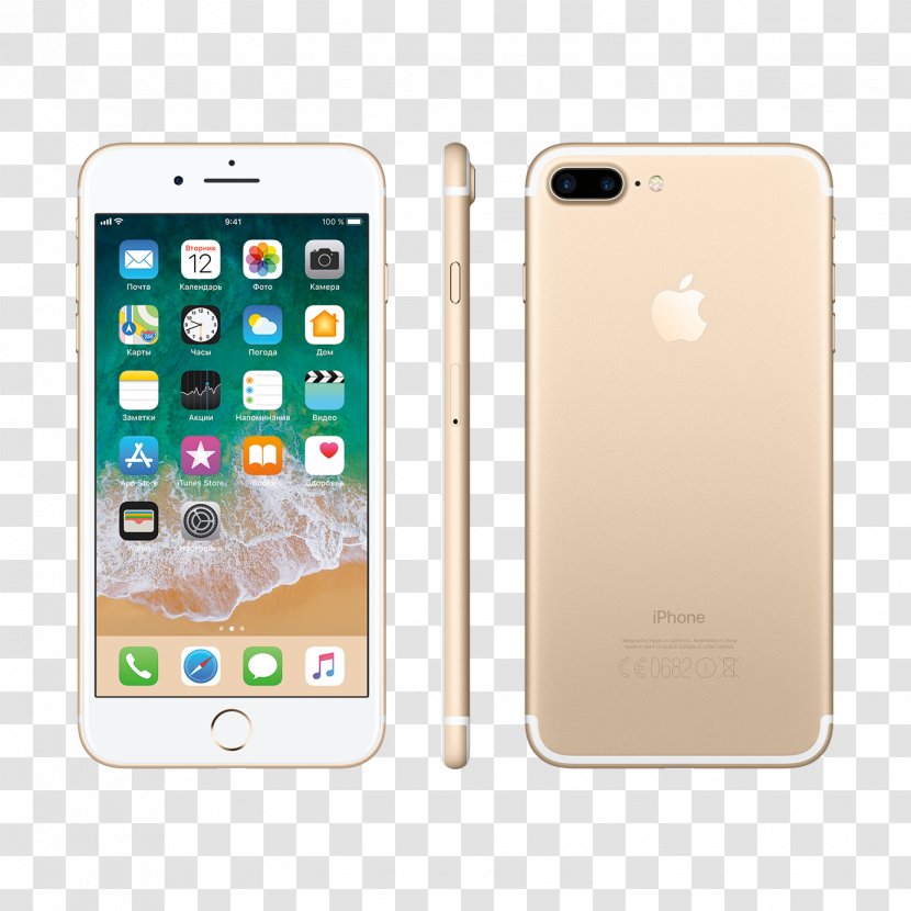 Apple IPhone 7 Plus Rose Gold 4G - Telephony Transparent PNG