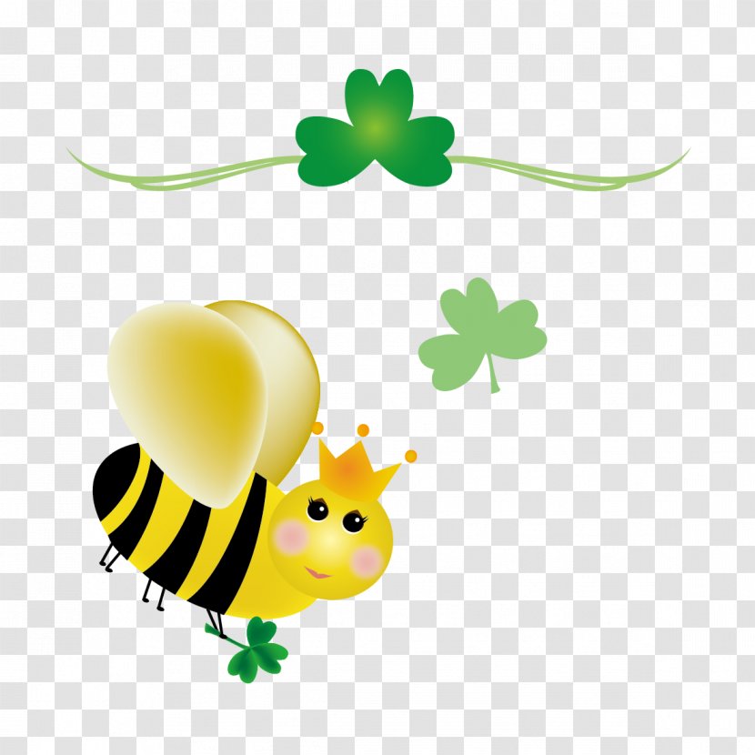 Ireland Bee Saint Patricks Day Shamrock - Fourleaf Clover - And Transparent PNG