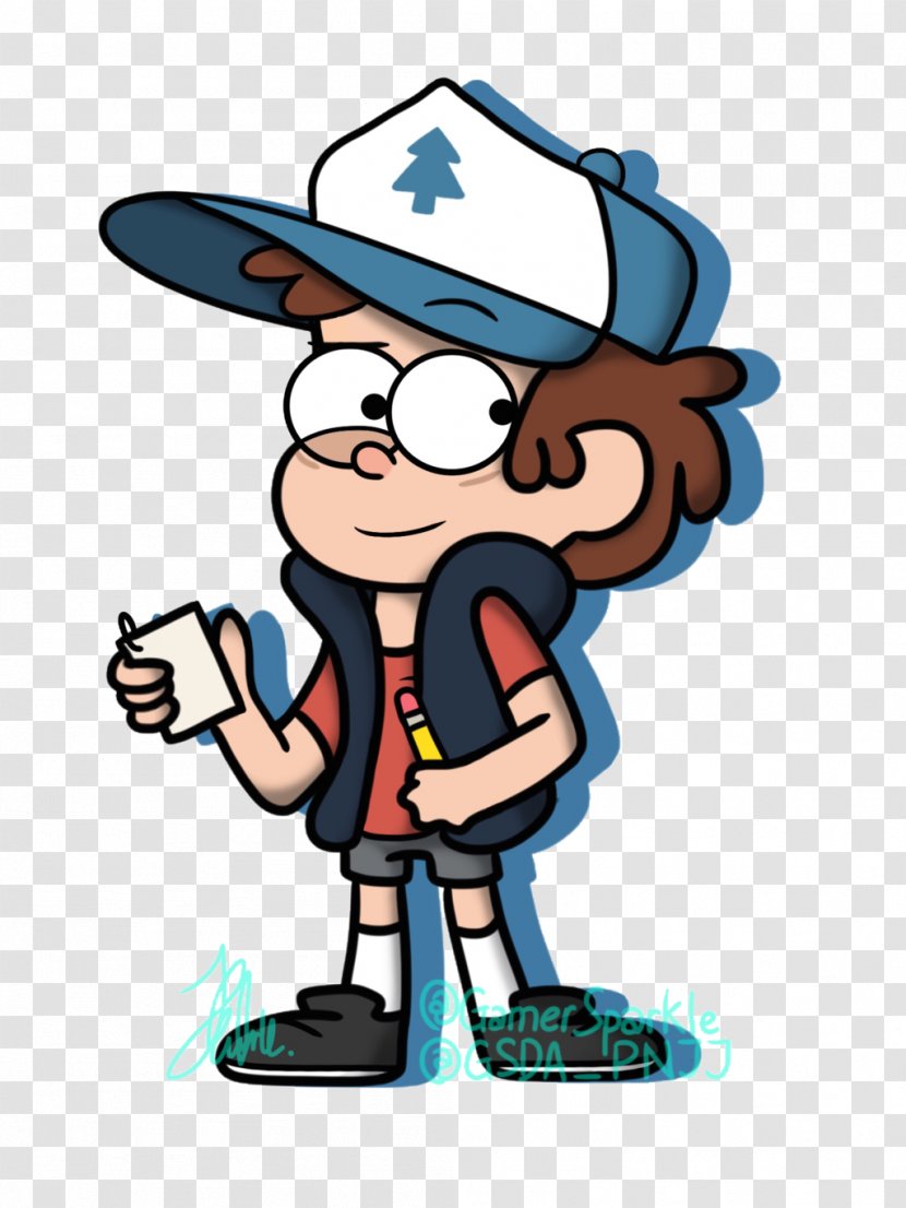 Dipper Pines Drawing Art - Gravity Falls - Grave Transparent PNG