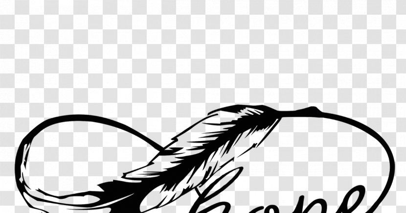 Feather Hope National Novel Writing Month Beak Clip Art - Monochrome Transparent PNG