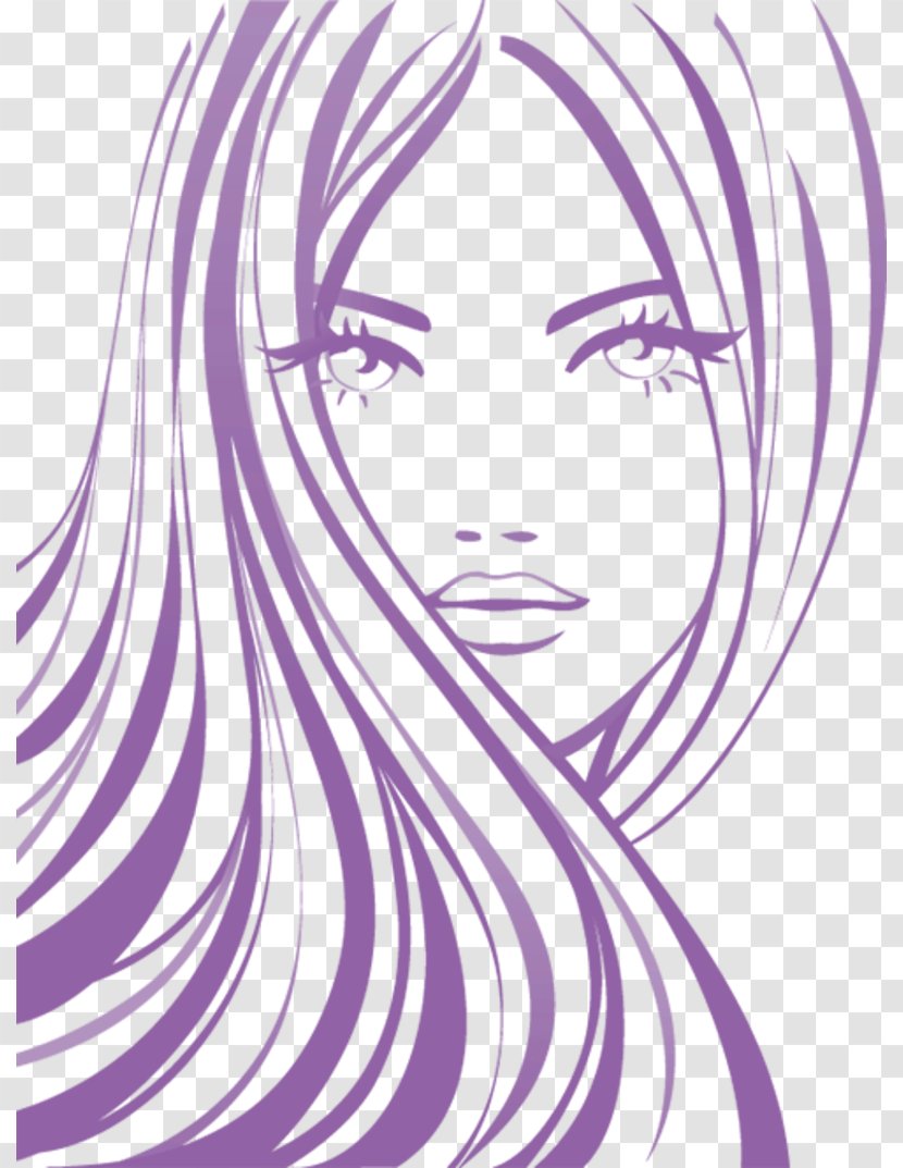 Drawing Hairstyle Woman - Silhouette - Hair Transparent PNG