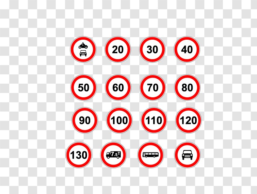 Traffic Sign Icon - Number - Signs Transparent PNG