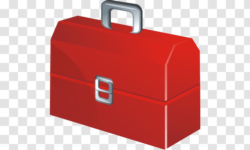 Tool Boxes Clip Art - 3D Painted Red Box Transparent PNG