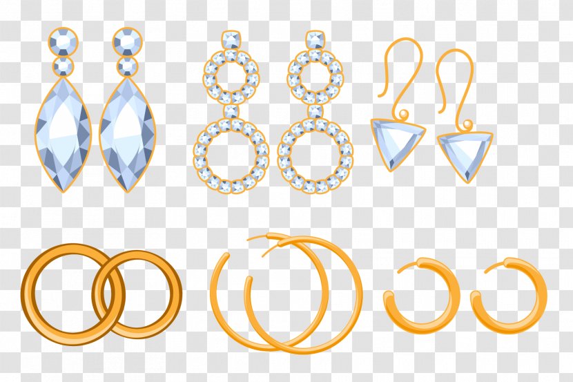 Earring Necklace Vector Graphics - Body Jewelry - Baclet Design Element Transparent PNG