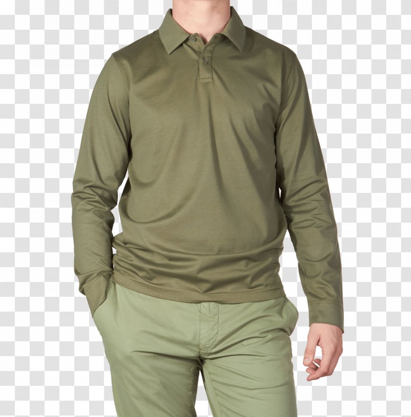 Sleeve Khaki Neck - Jacket Transparent PNG