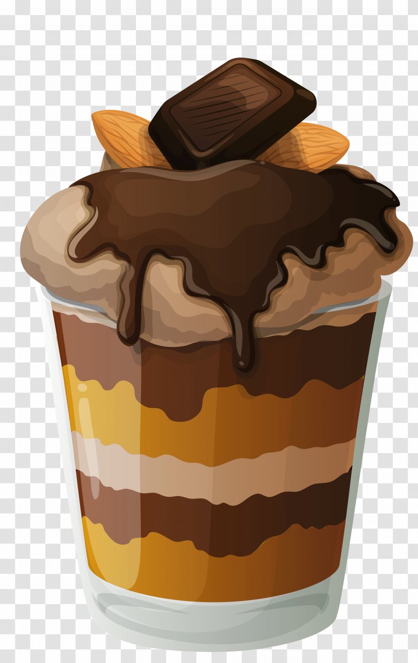 Chocolate Ice Cream Sundae Cone - Cup Clipart Transparent PNG