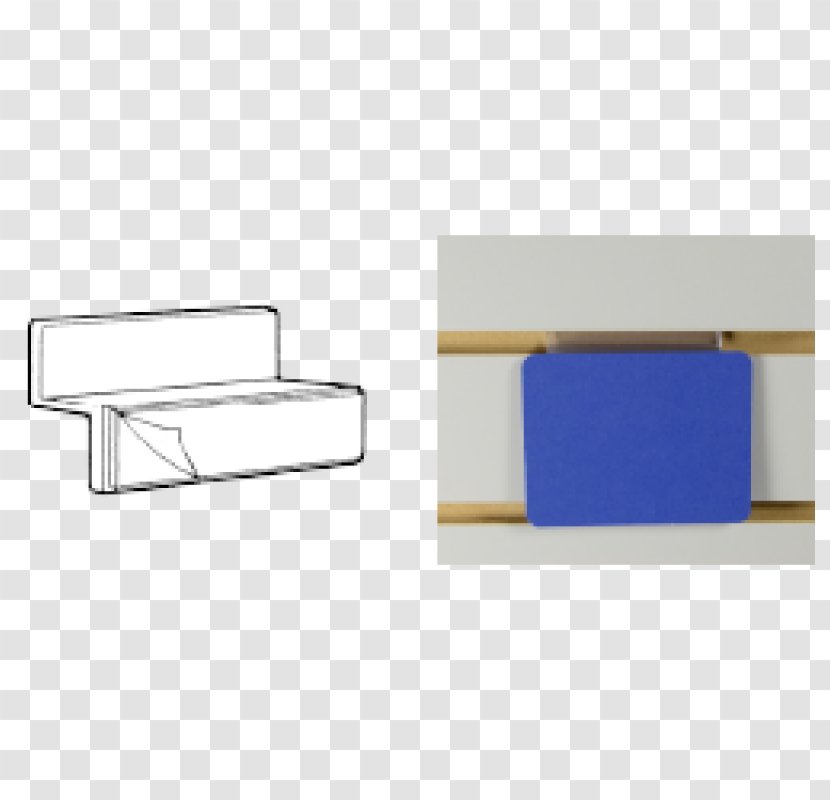 Cobalt Blue Rectangle - Shelf Talker Transparent PNG
