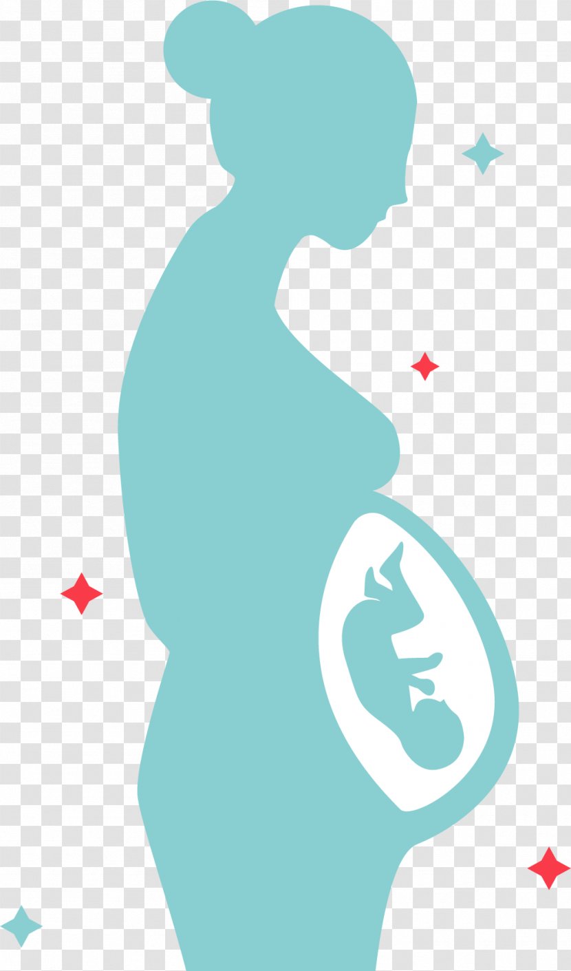 Pregnancy Childbirth Infant Mother - Silhouette - Pale Blue Pregnant Child Transparent PNG