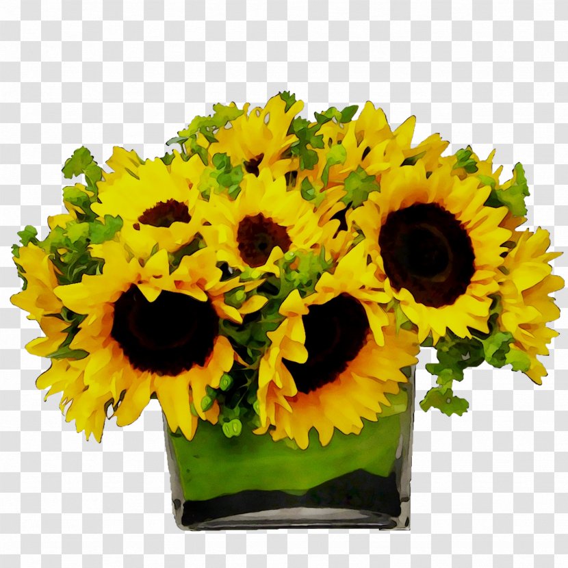 Common Sunflower Floral Design Cut Flowers Flower Bouquet Transparent PNG