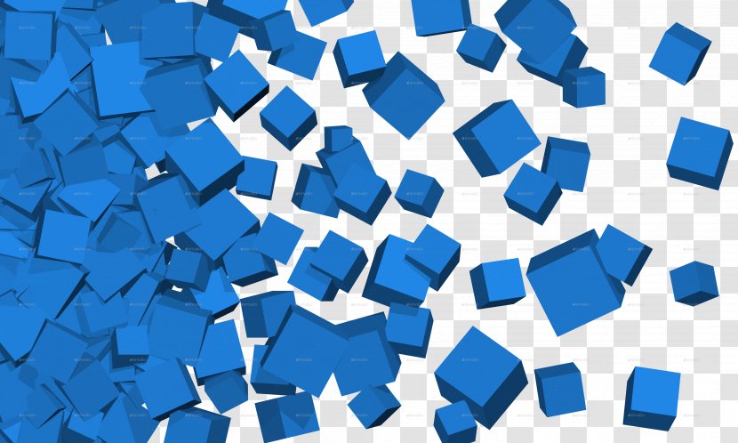 Download Wallpaper - Electric Blue - Cube Transparent PNG
