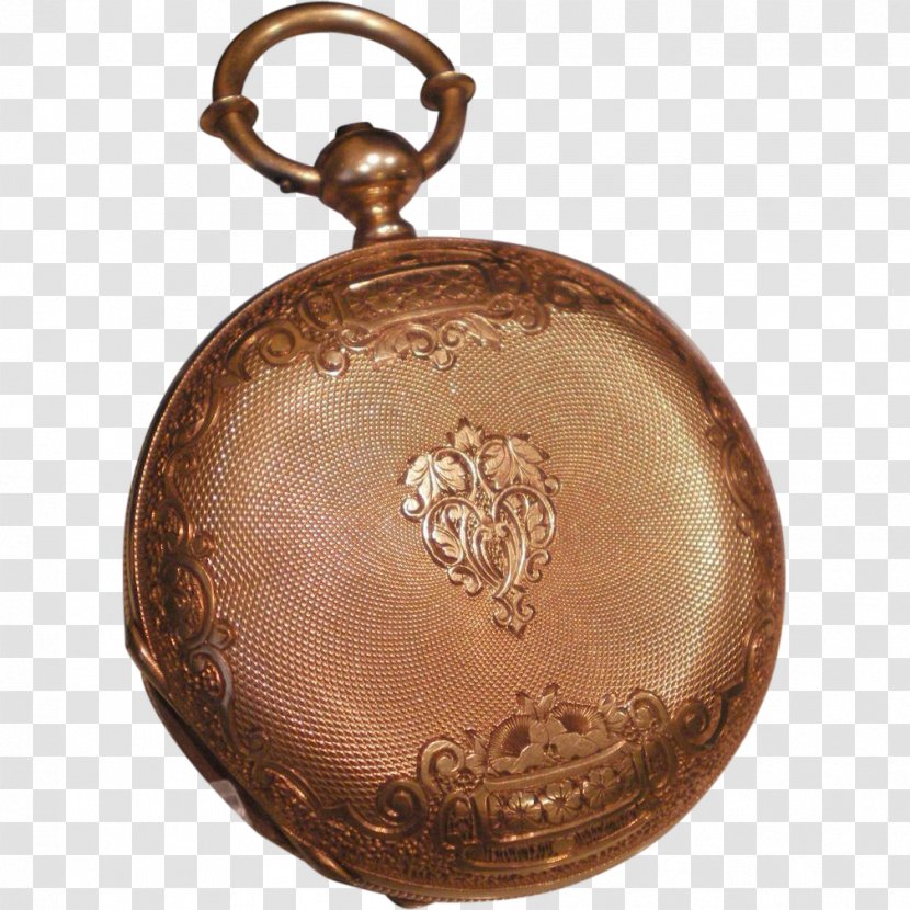 Copper Bronze - Metal - Antique Pocket Watch Transparent PNG
