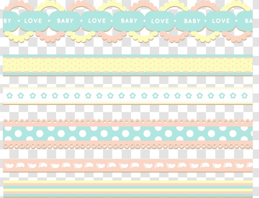 Paper Green Area Pattern - Yellow - Flat Ribbon Cute Decorative Frame Transparent PNG