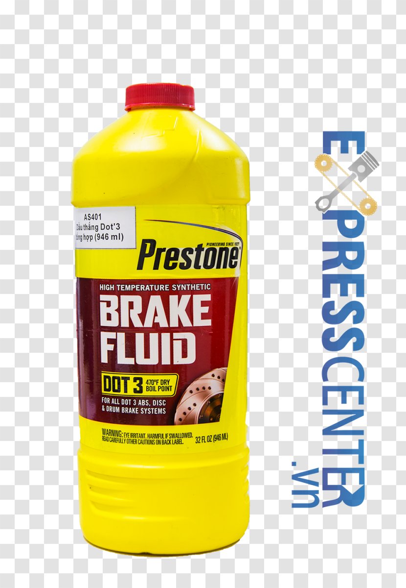 Car Brake Fluid DOT 4 Liquid Solvent In Chemical Reactions - Prestone Transparent PNG