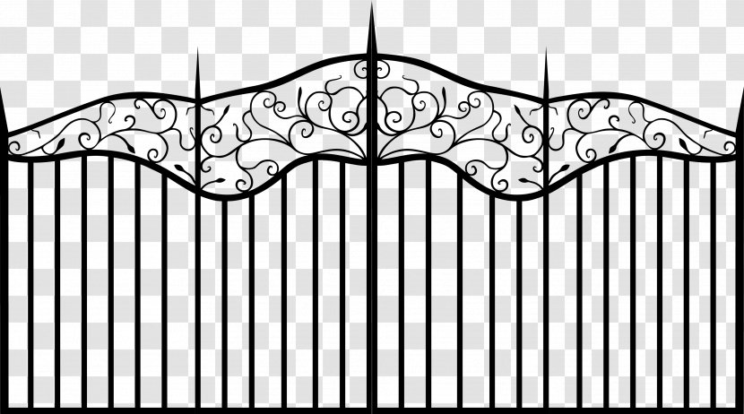 Palisade - Point - Iron Fence Gate Vector Transparent PNG