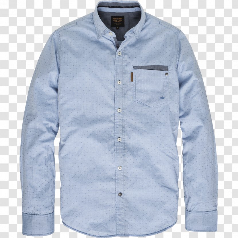 Long-sleeved T-shirt Blue - Button Transparent PNG