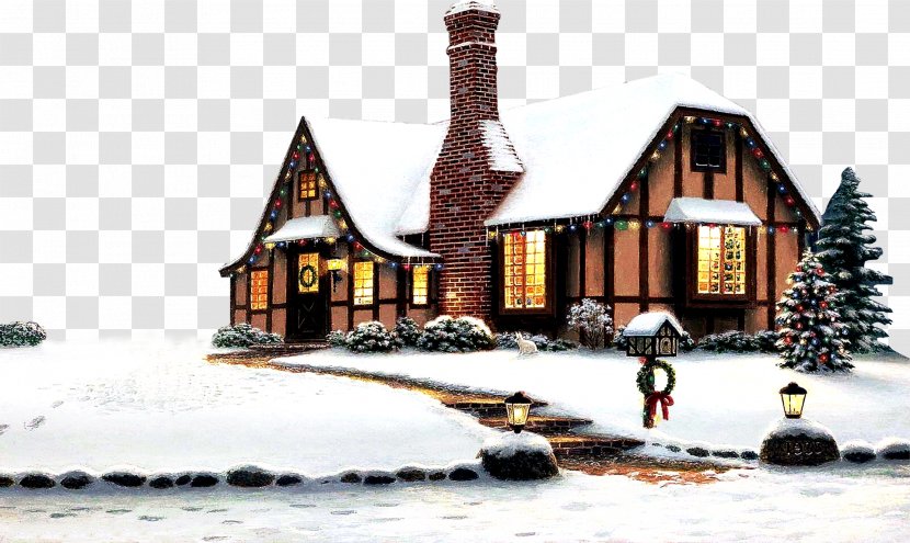 Santa Claus Is Comin To Town Christmas Village Wallpaper - And Holiday Season - Romantic Winter Beautiful Villa Transparent PNG