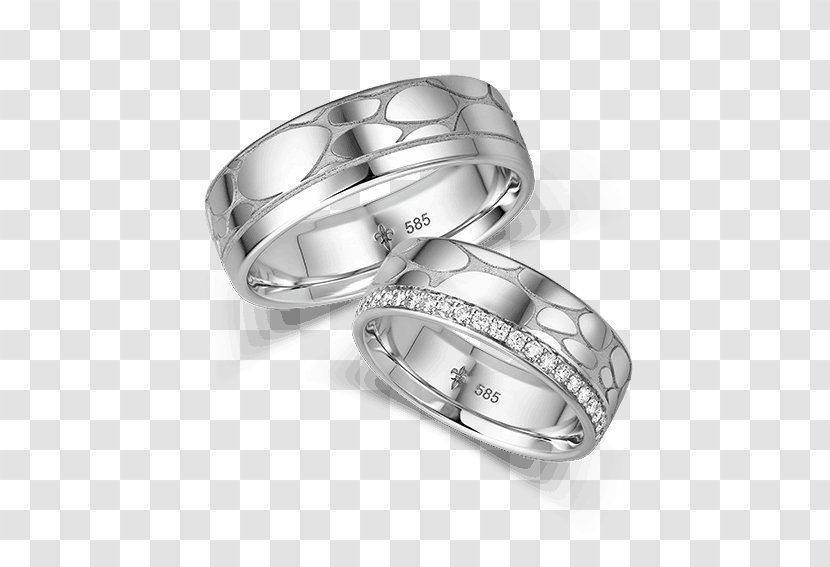 Wedding Ring Silver Gold Engagement - Ceremony Supply Transparent PNG