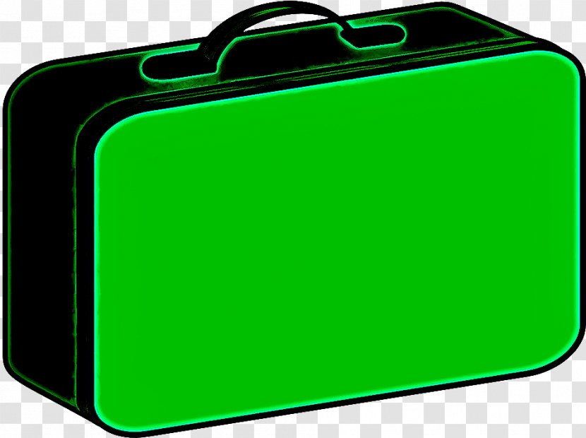 Green Clip Art Suitcase Rectangle Laptop Bag Transparent PNG