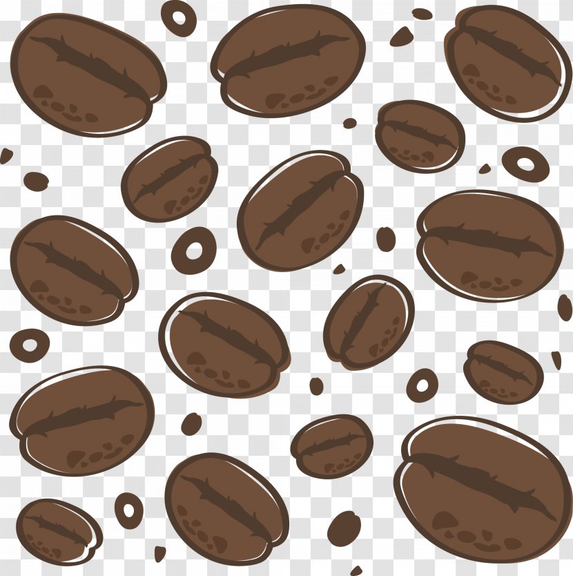 Coffee Bean Cafe Cup - Vector Beans Background Shading Material Transparent PNG