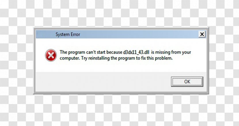 Dynamic-link Library Microsoft Computer Software Error Message - Text Transparent PNG