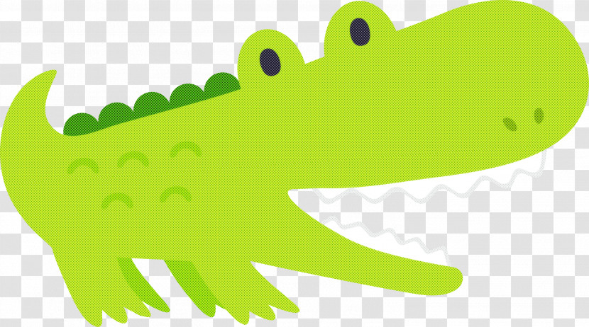Green Crocodile Crocodilia Animal Figure Alligator Transparent PNG