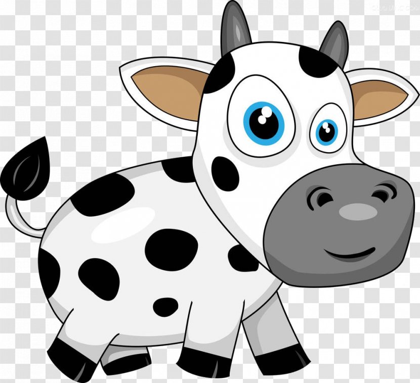Cattle Calf Drawing Illustration - Fictional Character - Cartoon Cow Material Transparent PNG