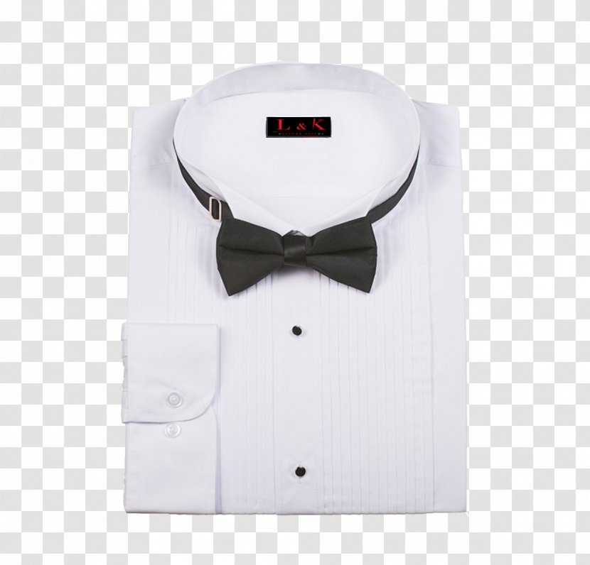 Bow Tie T-shirt Collar Dress Shirt Tuxedo - Button Transparent PNG