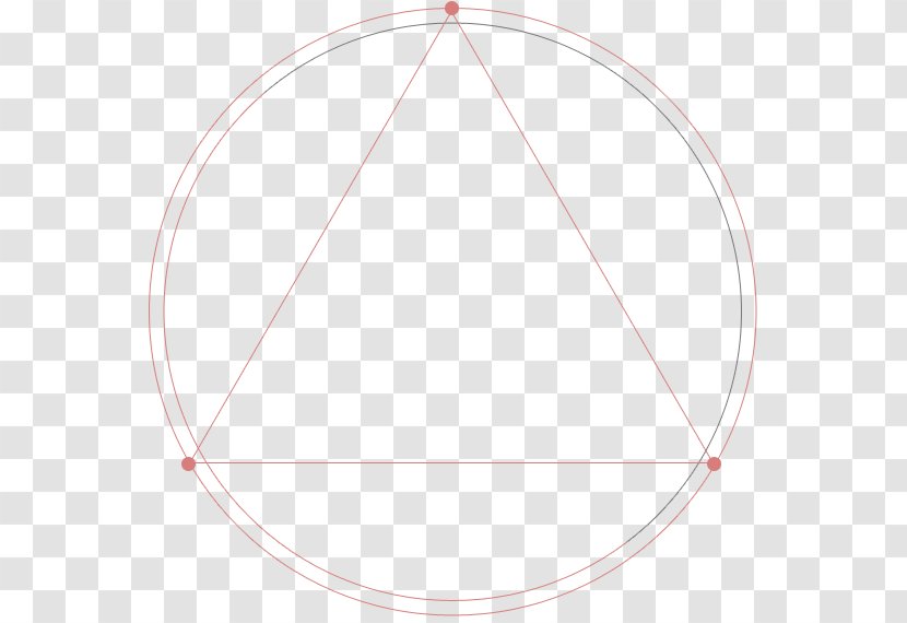 Circle Triangle - Point - Red Simple Border Texture Transparent PNG