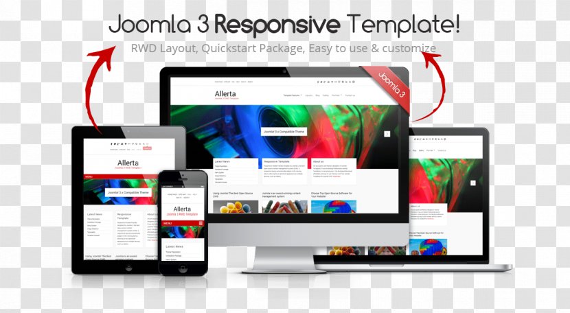 Responsive Web Design Template Joomla Page Development - Gadget Transparent PNG